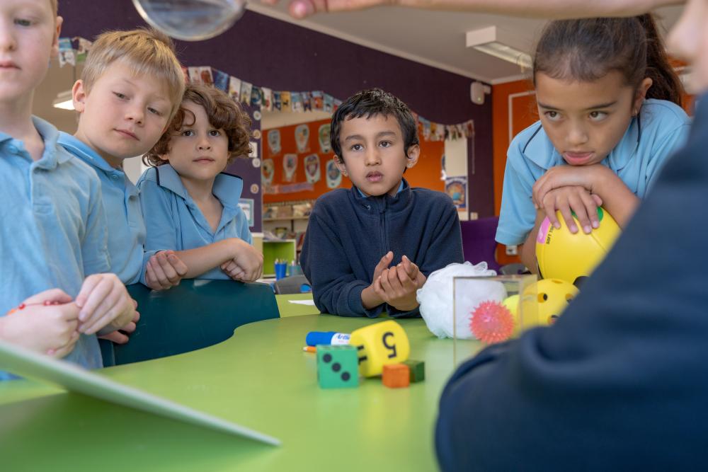 Students concentrating