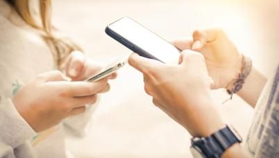 People on their phones