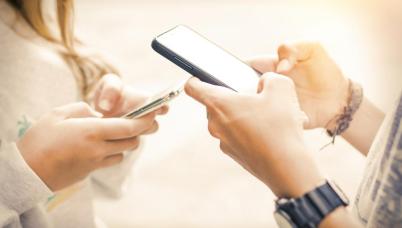 People on their phones