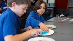 Students share lamingtons