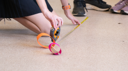 Student measures distance to loopy aeroplane