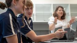 Students using laptops