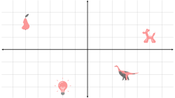 A grid beneath 4 images on different parts of the quadrants. 