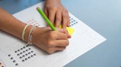 Student working