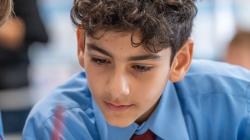 Student focusing