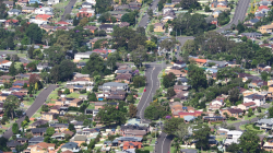 aerial view of a city 