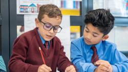 Students work together