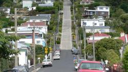 Baldwin Street: a street with a steep valley shaped incline